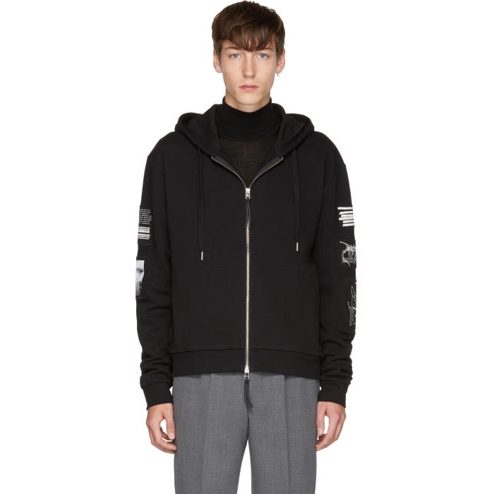 Photo: Tiger of Sweden Jeans Black Diff Patches Zip Hoodie