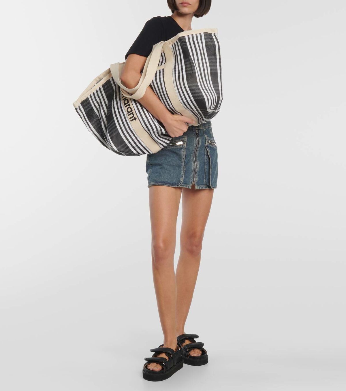 ★Isabel Marant★ Warden Striped Nylon Tote Bag Blue Multico Warden tote bag | Isabel Marant | OTTODISANPIETRO