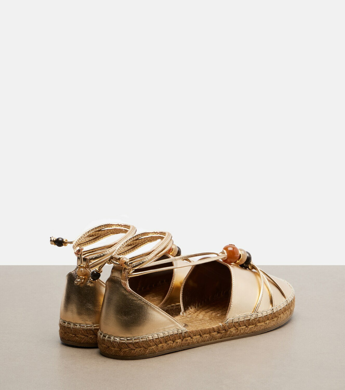 Jimmy Choo Lemi embellished leather espadrilles