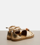 Jimmy Choo Lemi embellished leather espadrilles