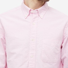 Beams Plus Men's Button Down Oxford Shirt in Pink