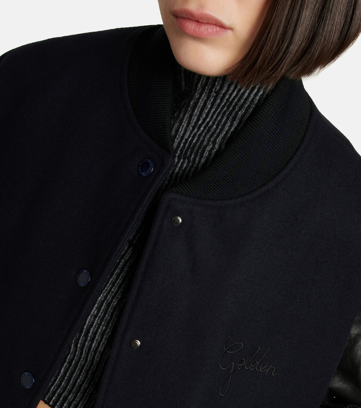 Golden Goose - Leather-trimmed bomber jacket