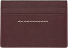 MM6 Maison Margiela Burgundy Numeric Card Holder