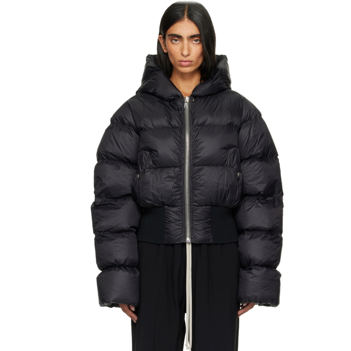 Photo: Rick Owens Black Tower Cinched Hooded Down Jacket