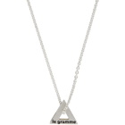 Le Gramme Silver Slick Brushed Le 0.5 Grammes Triangle Necklace