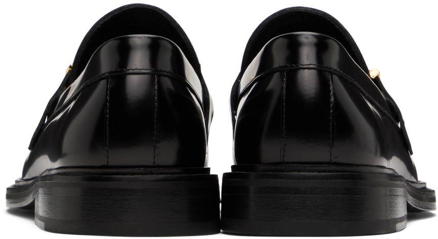 【関税込み】Moschino ブラック College ローファー Moschino Black 'Moschino' College Loafers Moschino