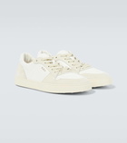 Tod's Logo suede-trimmed leather sneakers