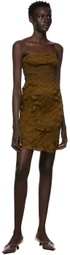 Gauntlett Cheng SSENSE Exclusive Khaki Elastic Short Dress