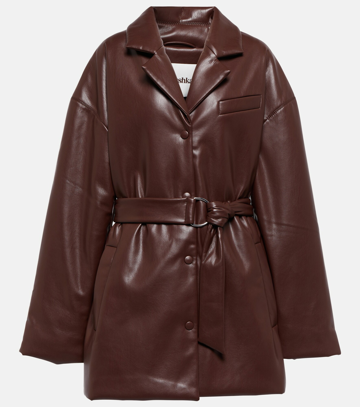 Nanushka - Liban belted faux leather jacket