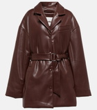 Nanushka - Liban belted faux leather jacket