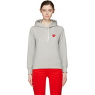 Comme des Garcons Play Grey Heart Patch Hoodie