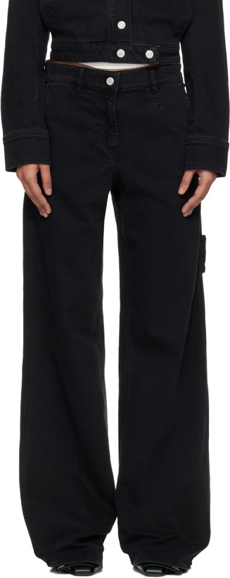 Photo: Courrèges Black Hammer Denim Baggy Jeans