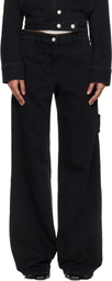 Courrèges Black Hammer Denim Baggy Jeans