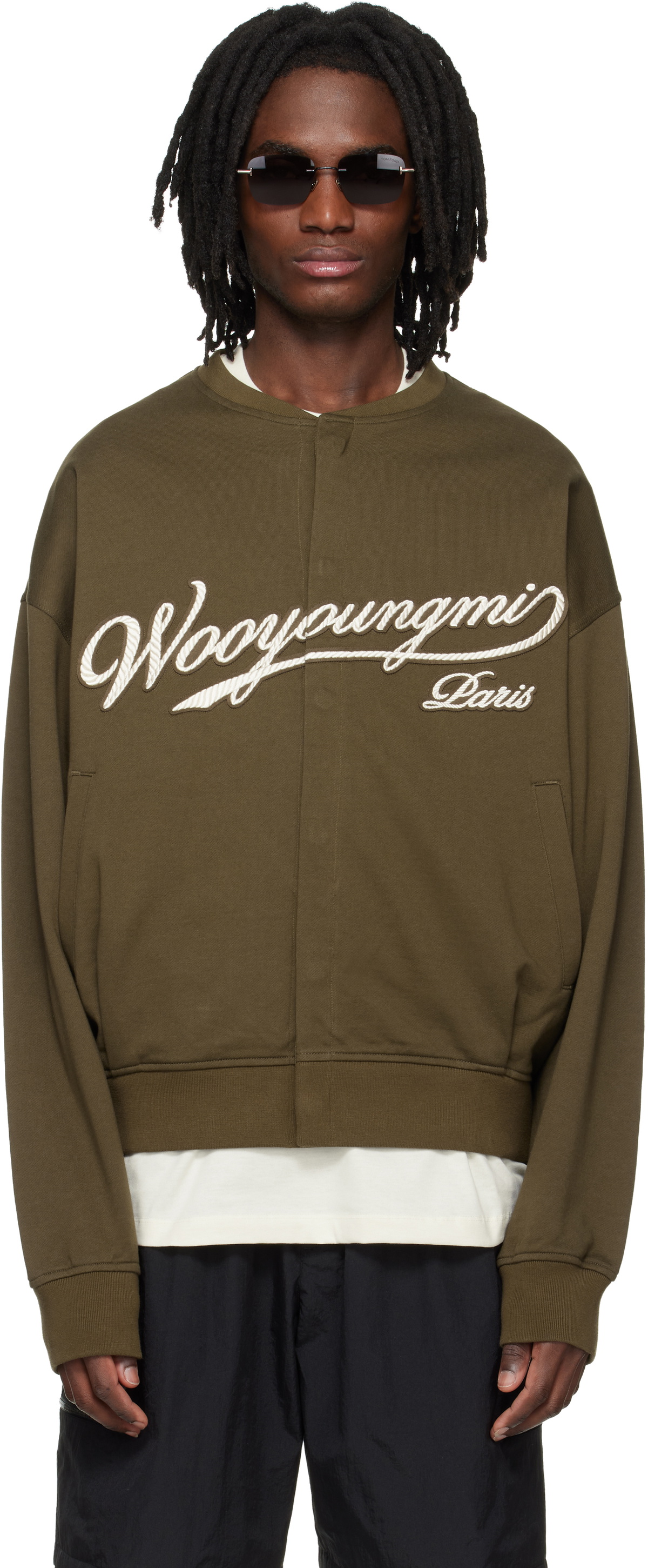 WOOYOUNGMI Khaki Cardigan Sweatshirt