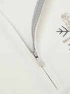 Brunello Cucinelli - Logo-Embroidered Fleece Half-Zip Ski Base Layer - White