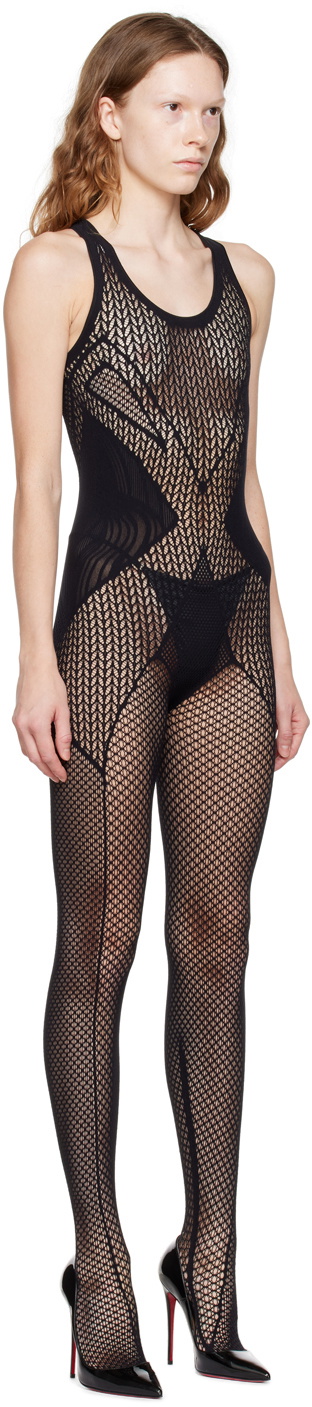 Wolford Romance Net Leggings M Black With Costly Detail