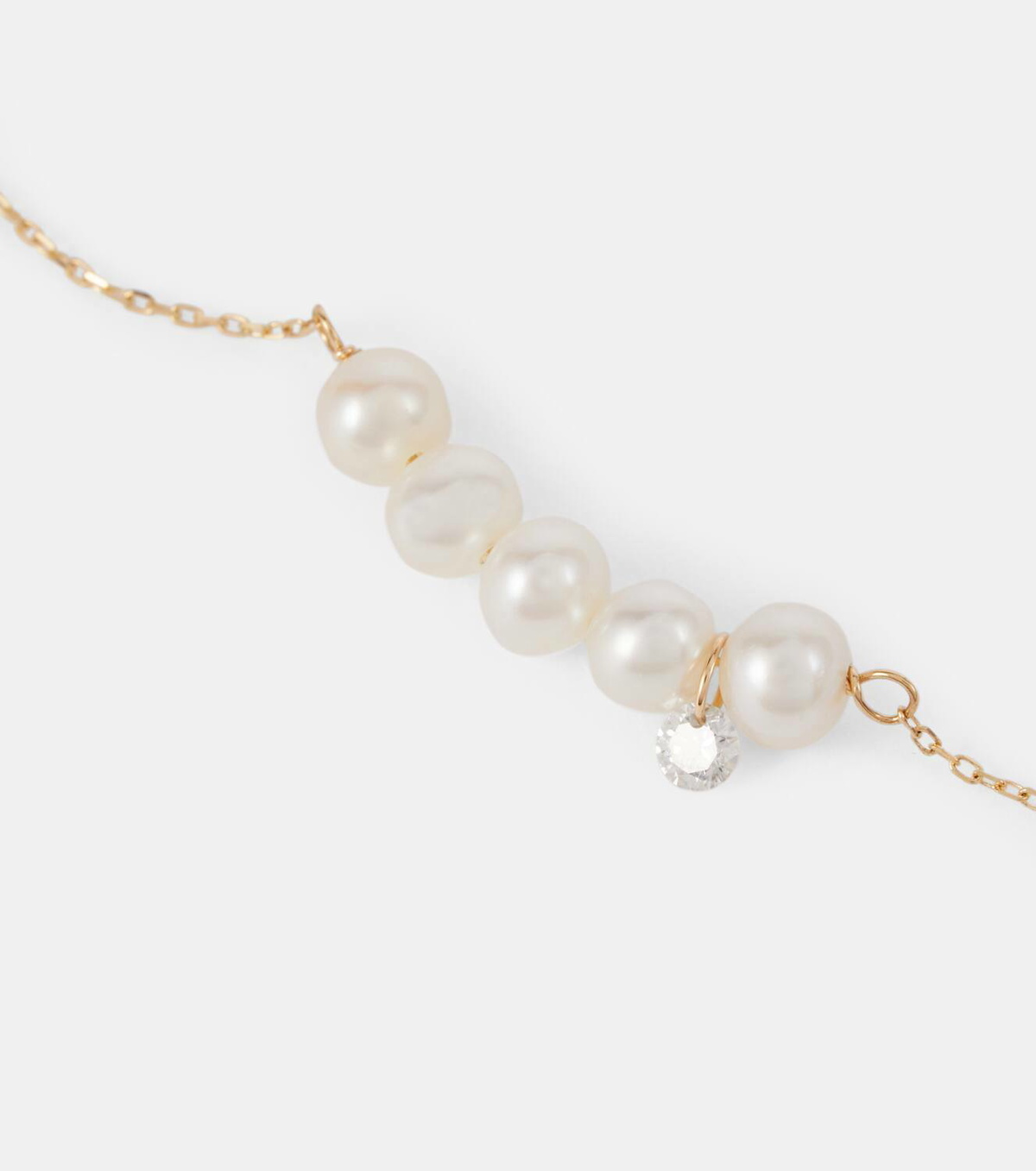 Persée Aphrodite 18kt gold bracelet with pearls and diamonds