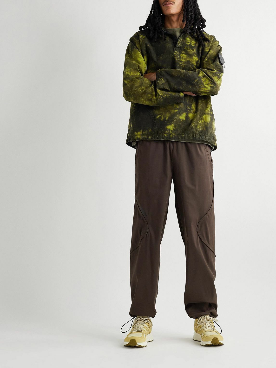 AFFIX - Transit Straight-Leg Shell Track Pants - Brown Affix