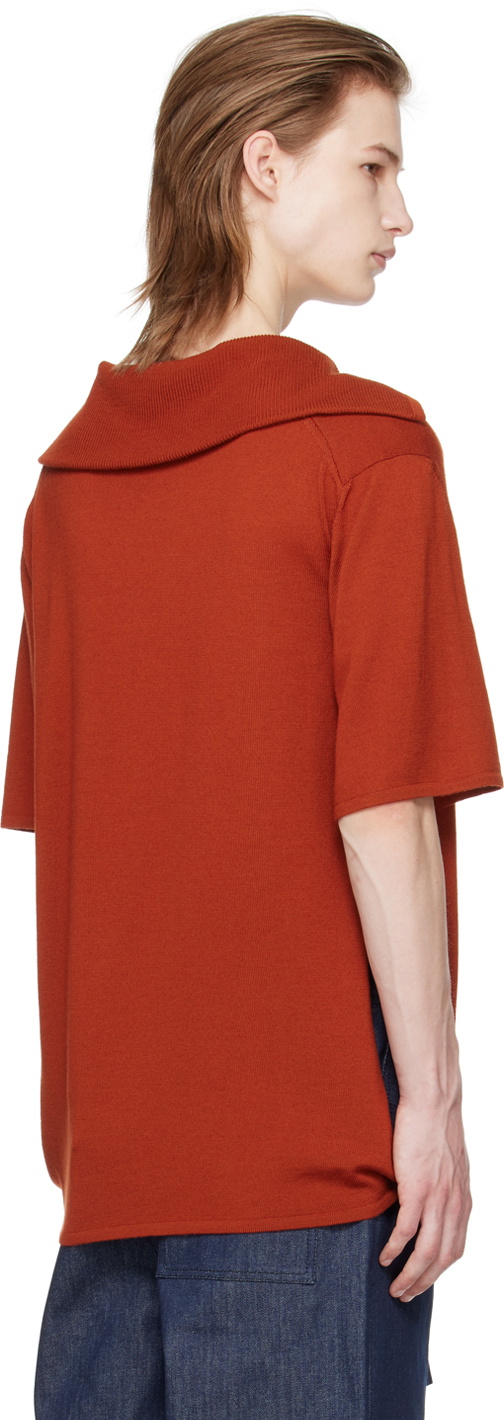T/SEHNE SSENSE Exclusive Orange Open-Seam Polo