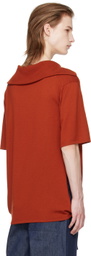 T/SEHNE SSENSE Exclusive Orange Open-Seam Polo