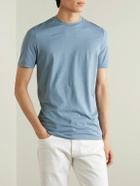 Altea - Lewis Slim-Fit Stretch-Cotton Jersey T-Shirt - Blue