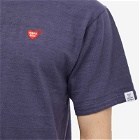 Human Made Men's Heart Badge Slub T-Shirt in Navy