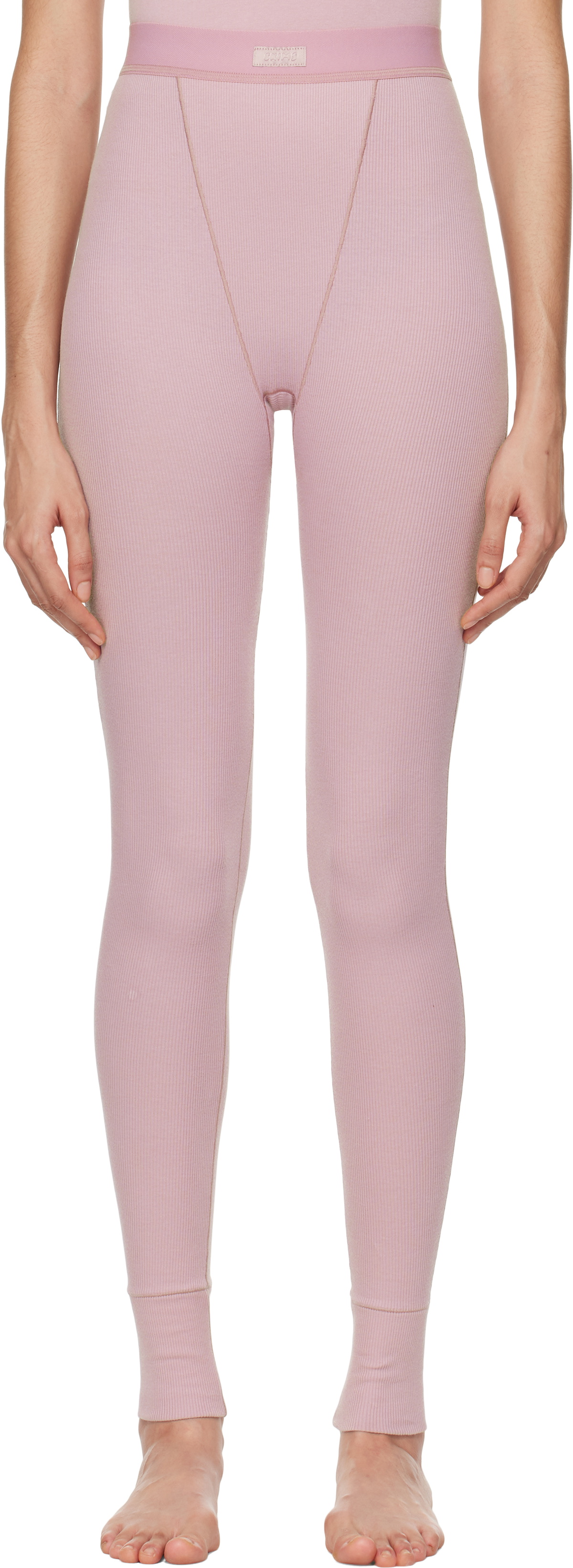 SKIMS Purple Cotton Rib Leggings