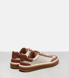 Loro Piana Tennis Walk leather-trimmed sneakers