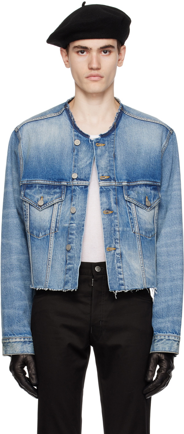 Maison Margiela Blue Cropped Denim jacket Maison Margiela