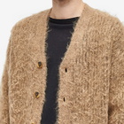 John Elliott Men's Wool Mohair Cardigan in Camel