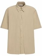 JIL SANDER Boxy Fit Short Sleeve Cotton Shirt
