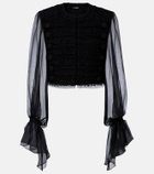Balmain Silk-trimmed bouclé jacket