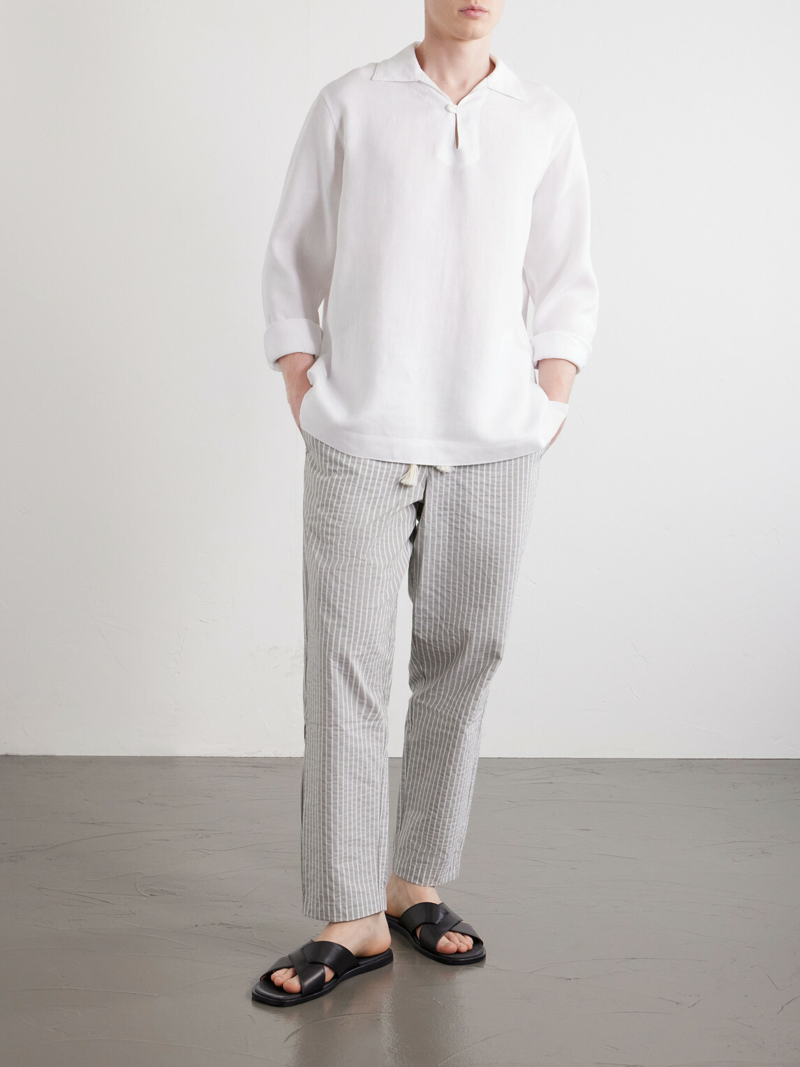 Orlebar Brown - Vincent Linen Polo Shirt - White Orlebar Brown