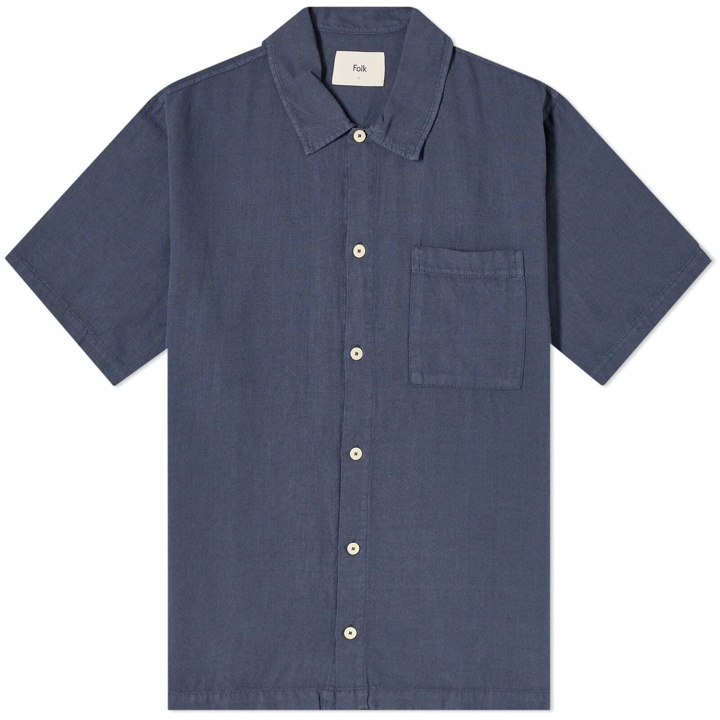 Photo: Folk Men's Gabe Vacation Shirt in Soft Navy