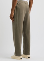 Palm Angels Logo-embroidered Cotton Sweatpants Taupe