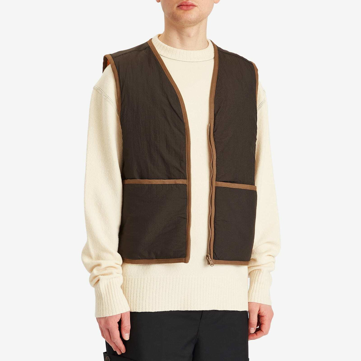 Merely Made Men's Reversible Vest in Brown