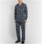 Desmond & Dempsey - Victor Printed Cotton Pyjama Trousers - Men - Blue