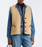 Blazé Milano Gliss leather-trimmed shearling vest