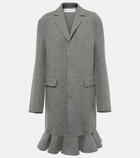 JW Anderson Ruffled wool blend coat