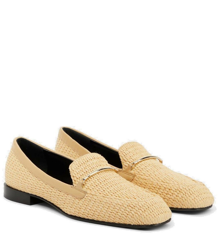 Photo: Victoria Beckham Raffia and leather loafers