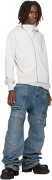 Rick Owens DRKSHDW Blue Temple Stefan Denim Cargo Pants
