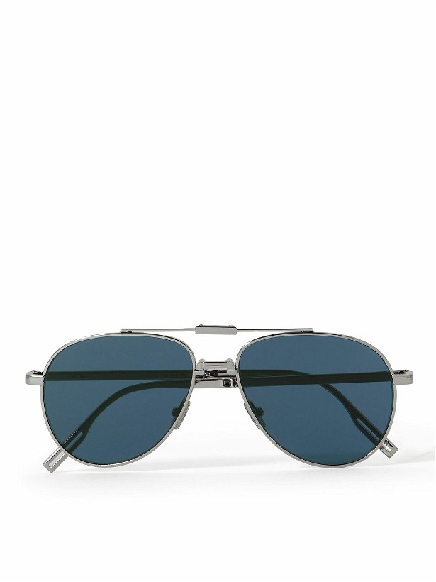 Photo: Dior Eyewear - Dior90 A1U Aviator-Style Silver-Tone Sunglasses