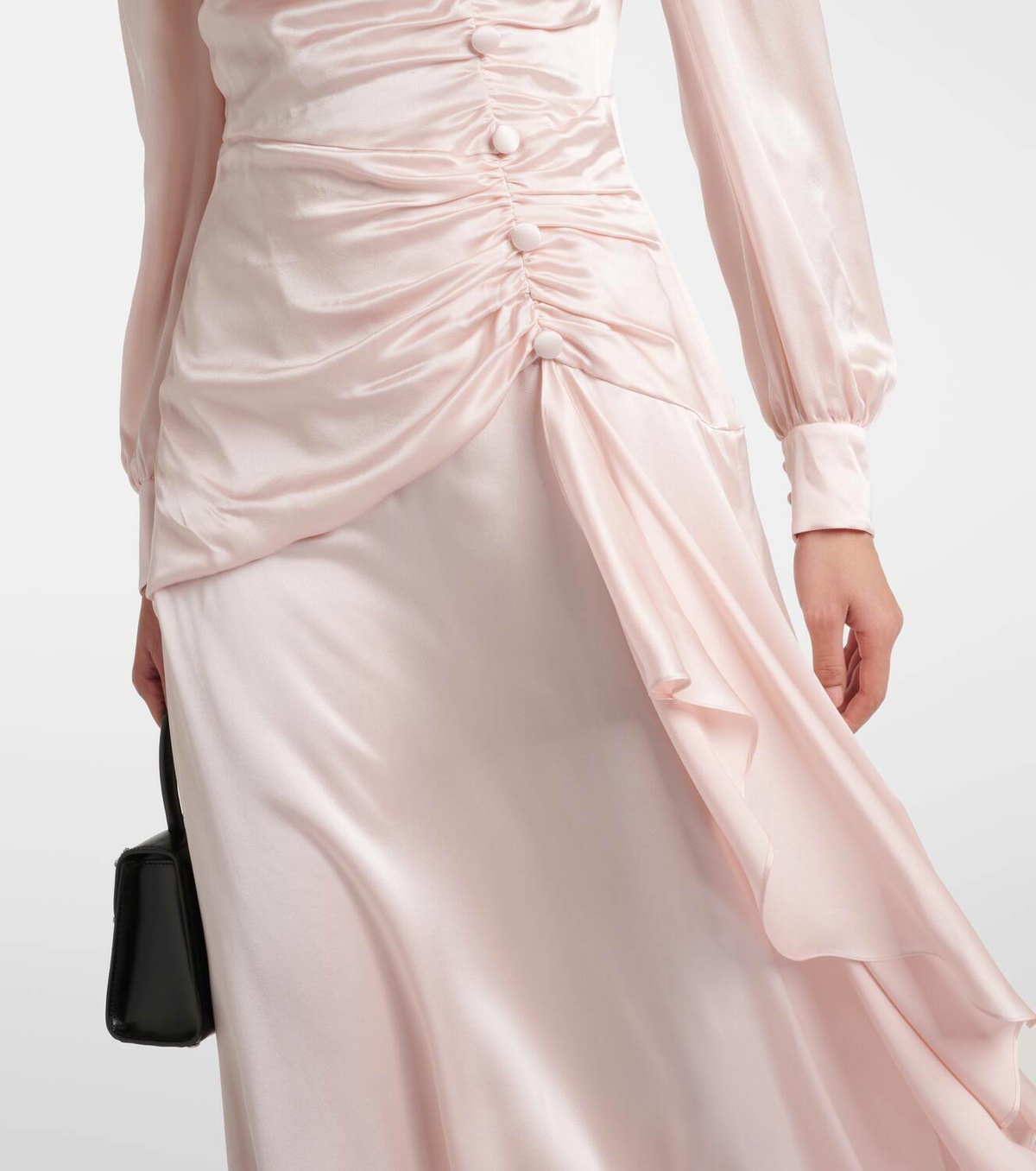 Alessandra Rich Ruched silk satin maxi dress Alessandra Rich