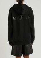 Helmut Lang Mega Zip Hooded Cotton Sweatshirt Black