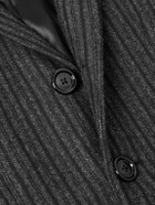 CELINE - Chesterfield Striped Wool Coat - Gray