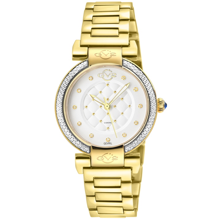 Photo: GV2 by Gevril Berletta Quartz Diamond White Dial Ladies Watch 1541B
