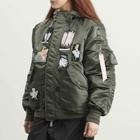 Cecilie Bahnsen Women's x Alpha Industries N-2B Patch Jacket in Vintage Green