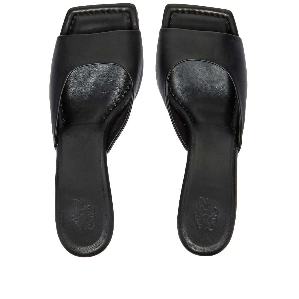 Gia Borghini Women's Leather Mule Square Toe Heel in Black Gia