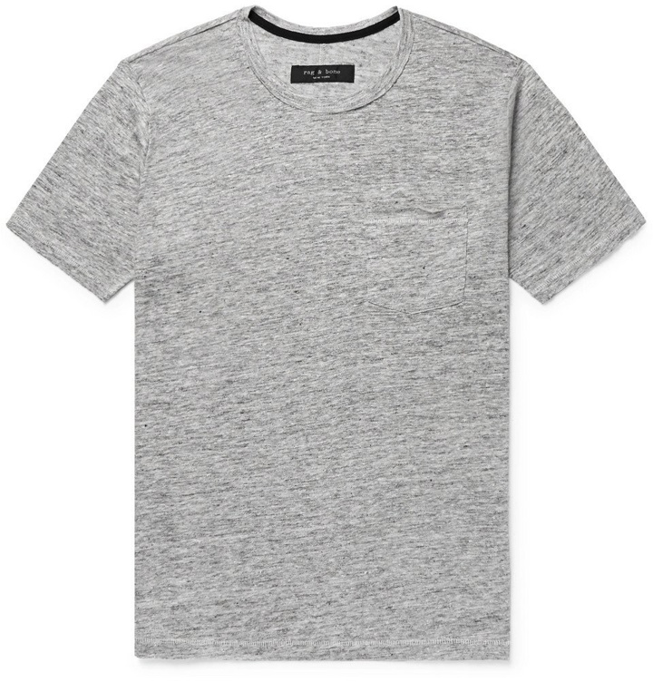Photo: rag & bone - Owen Slub Linen-Jersey T-Shirt - Gray