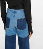 Peter Do - Bicolor high-rise wide-leg jeans
